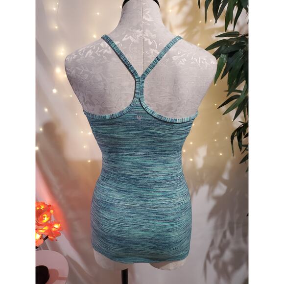 Lululemon Athletica Power Y Spacedye Shelf Bra Luon Yoga Tank Top Womens Size 4 - Picture 4 of 9
